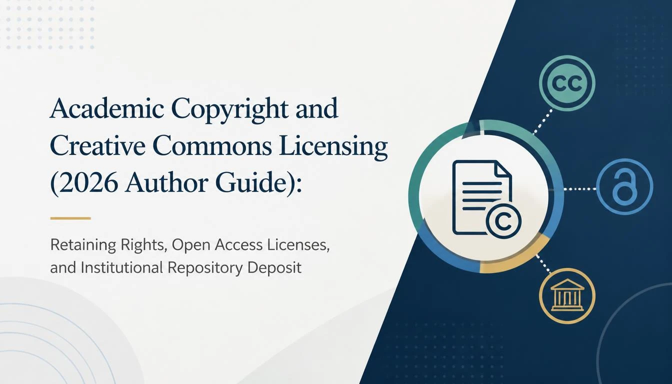 Academic Copyright and Creative Commons Licensing (2026 Author Guide): Retaining Rights, Open Access Licenses, and Institutional Repository Deposit Cover