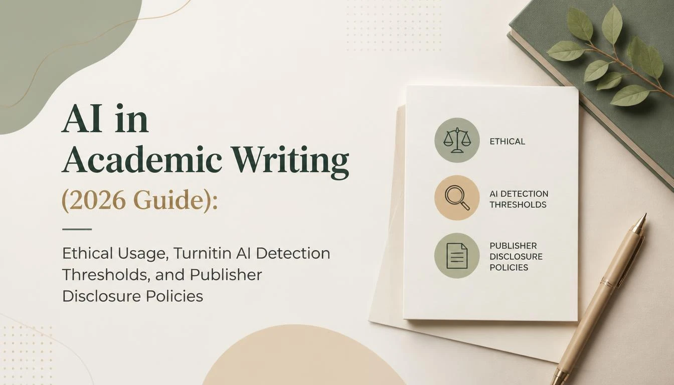 AI in Academic Writing (2026 Guide): Ethical Usage, Turnitin AI Detection Thresholds, and Publisher Disclosure Policies Cover