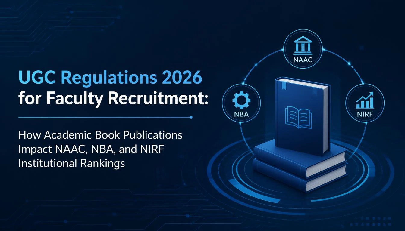 UGC Regulations 2026 for Faculty Recruitment: How Academic Book Publications Impact NAAC, NBA, and NIRF Institutional Rankings Cover